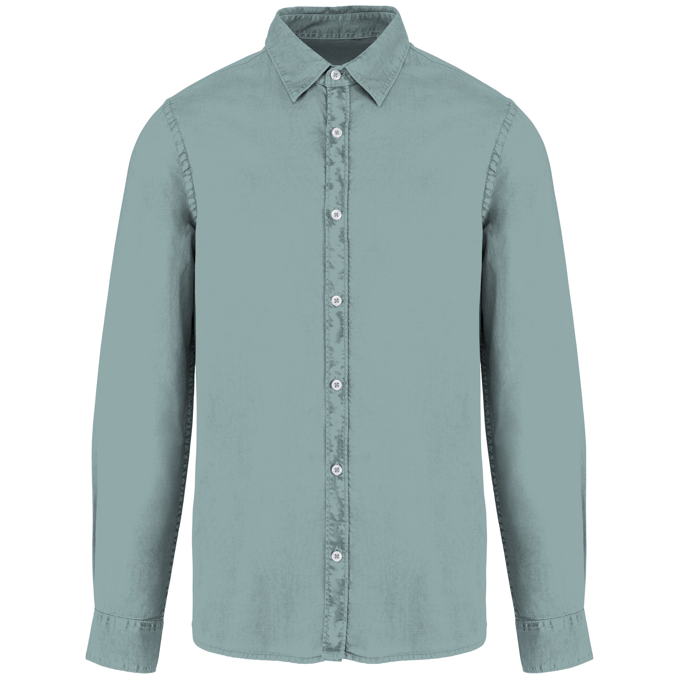 Chemise délavée en coton twill homme - 135g