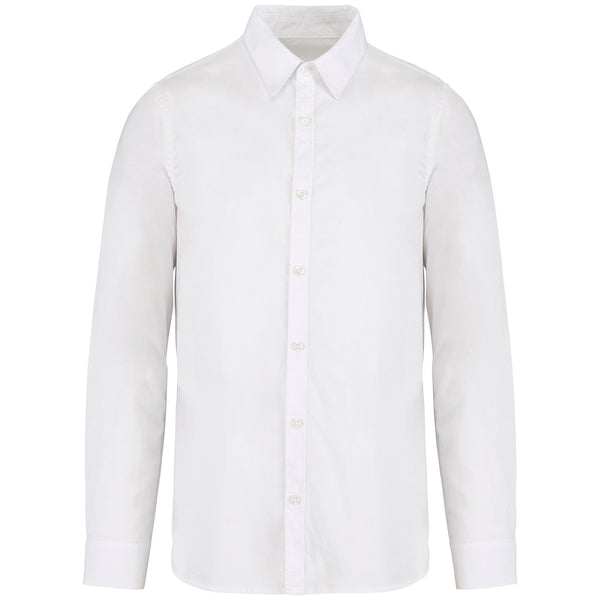 Chemise délavée en coton twill homme - 135g