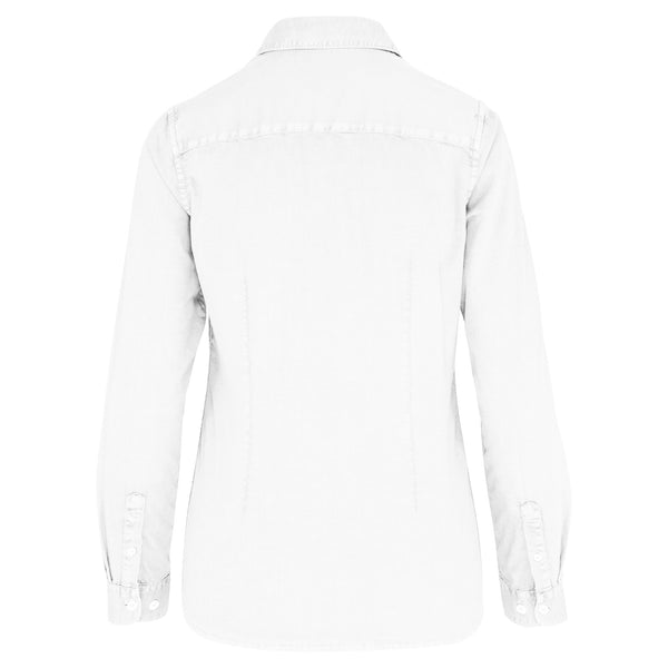 Chemise délavée en coton twill femme - 135g