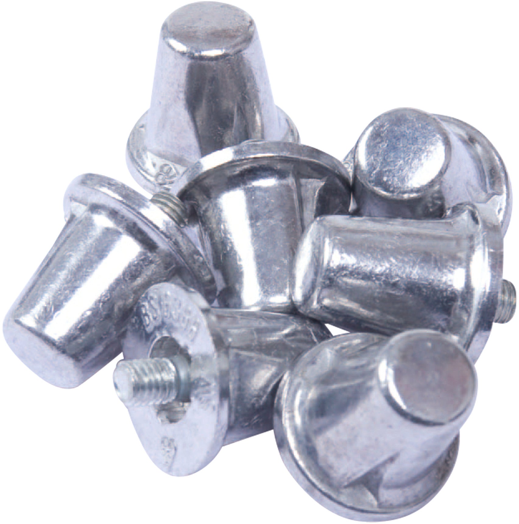 Pack of 100 conical aluminum studs