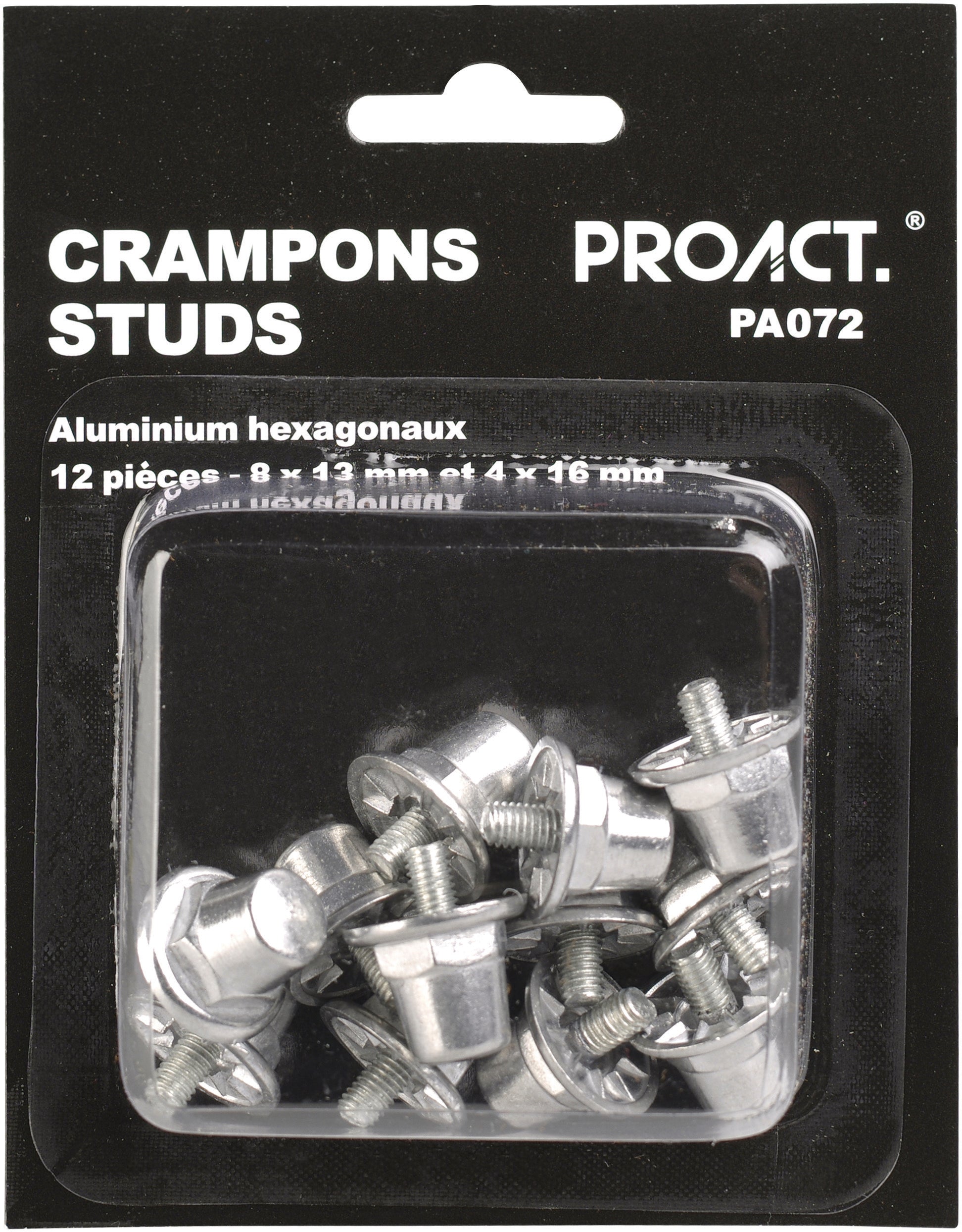 Box of 12 hexagonal aluminum studs