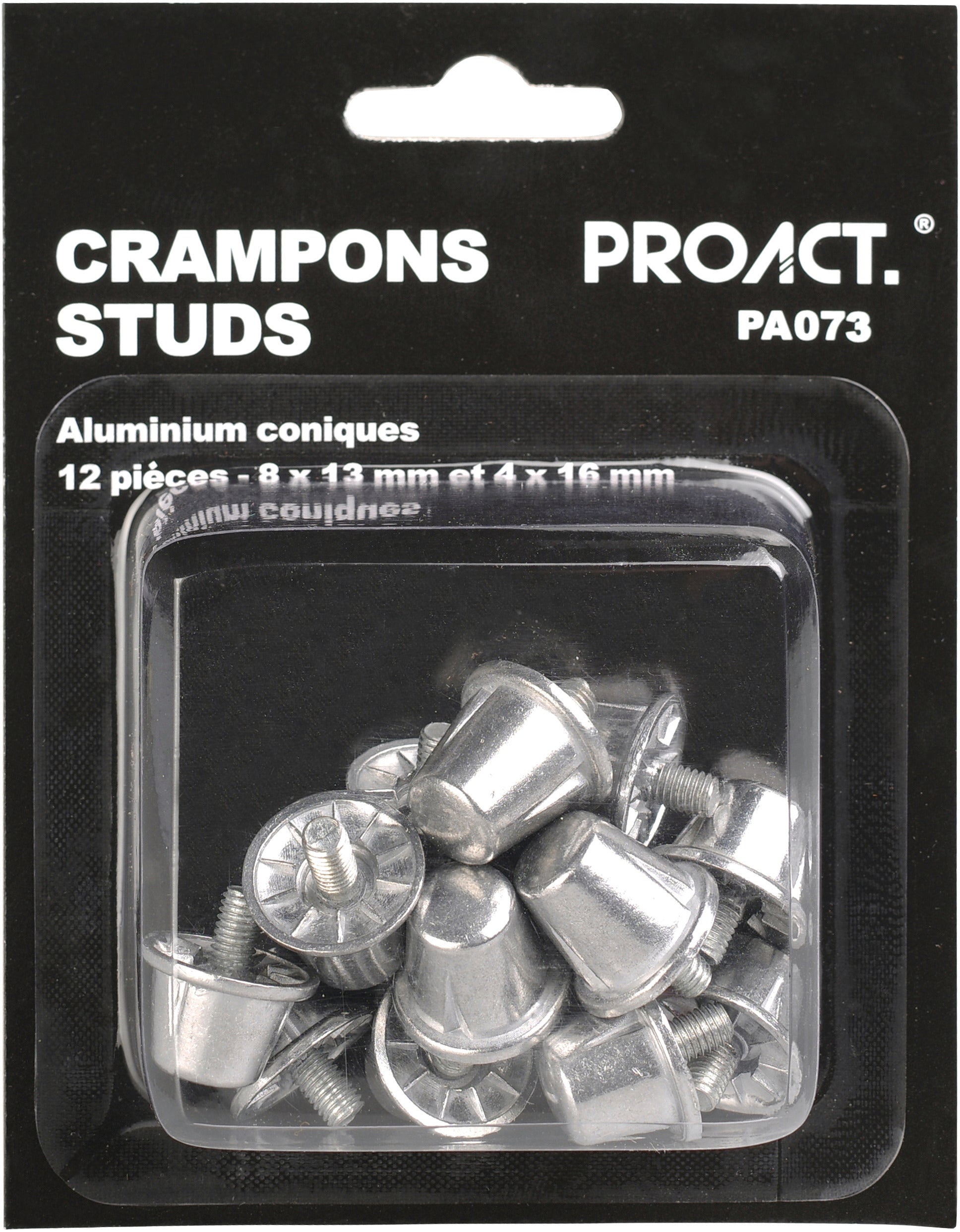 Box of 12 conical aluminum crampons