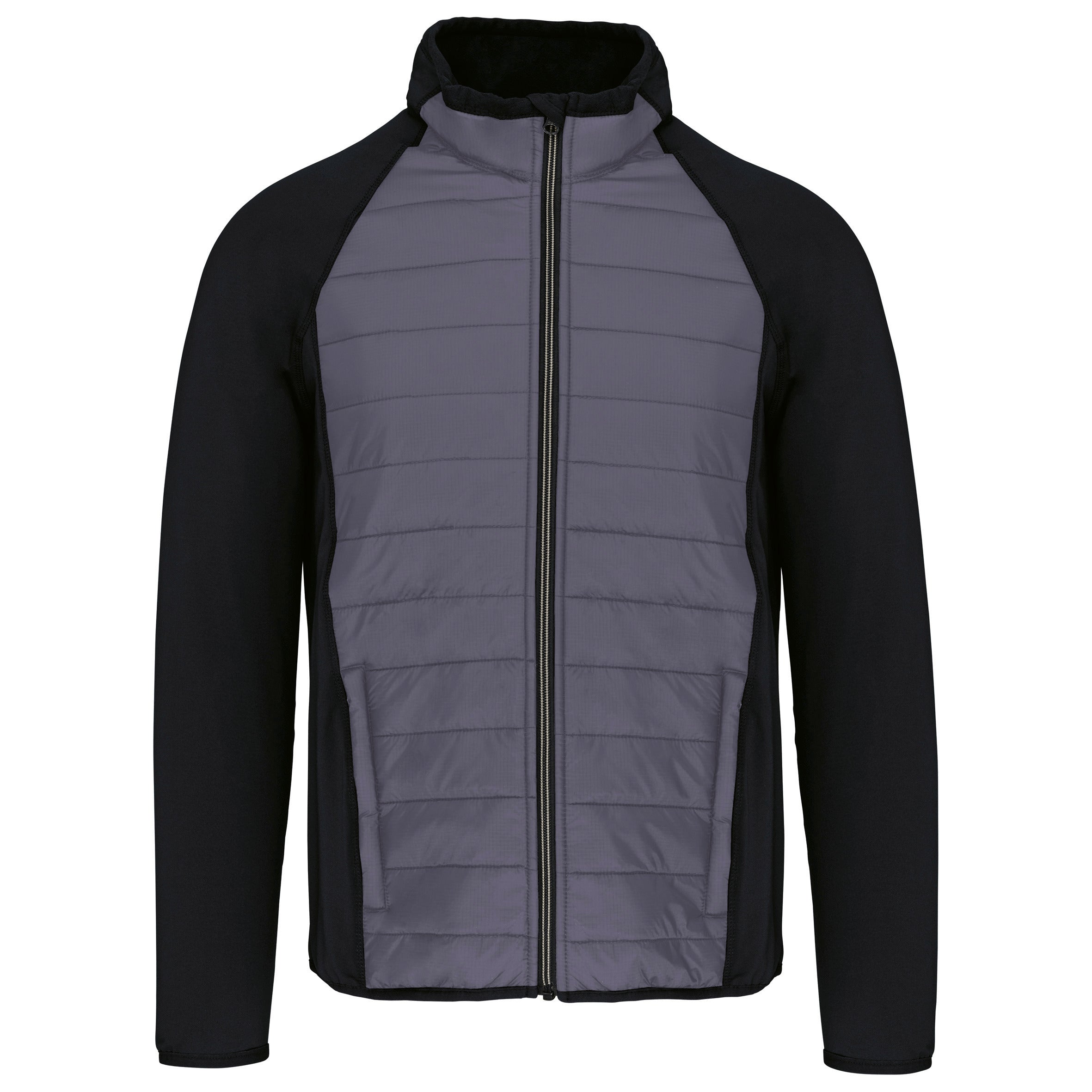 Unisex bi-material sports jacket