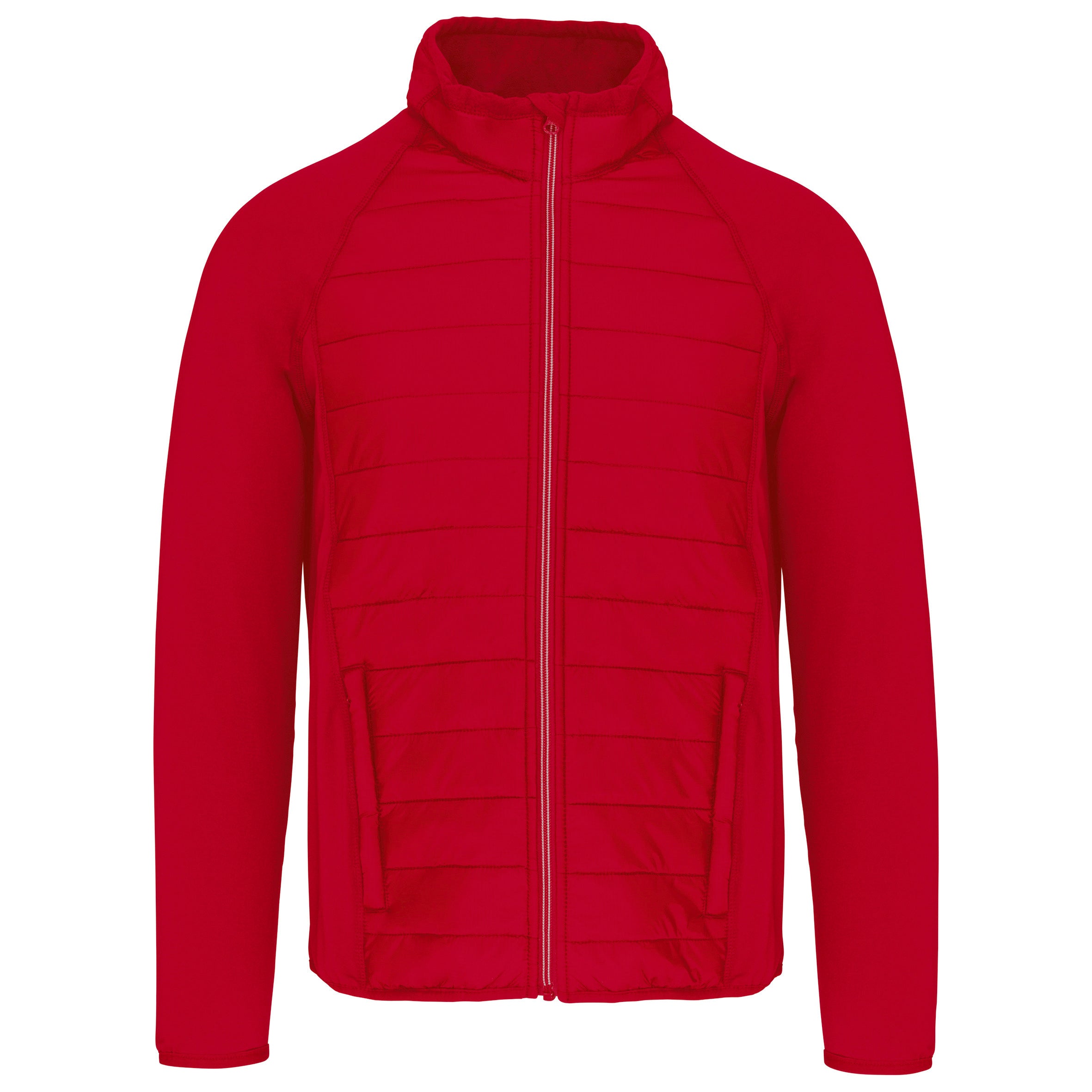 Unisex bi-material sports jacket
