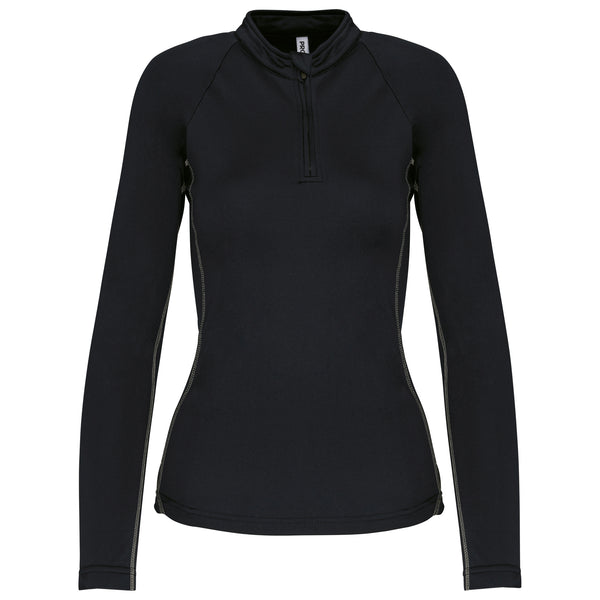 Sweat de running 1/4 zip femme