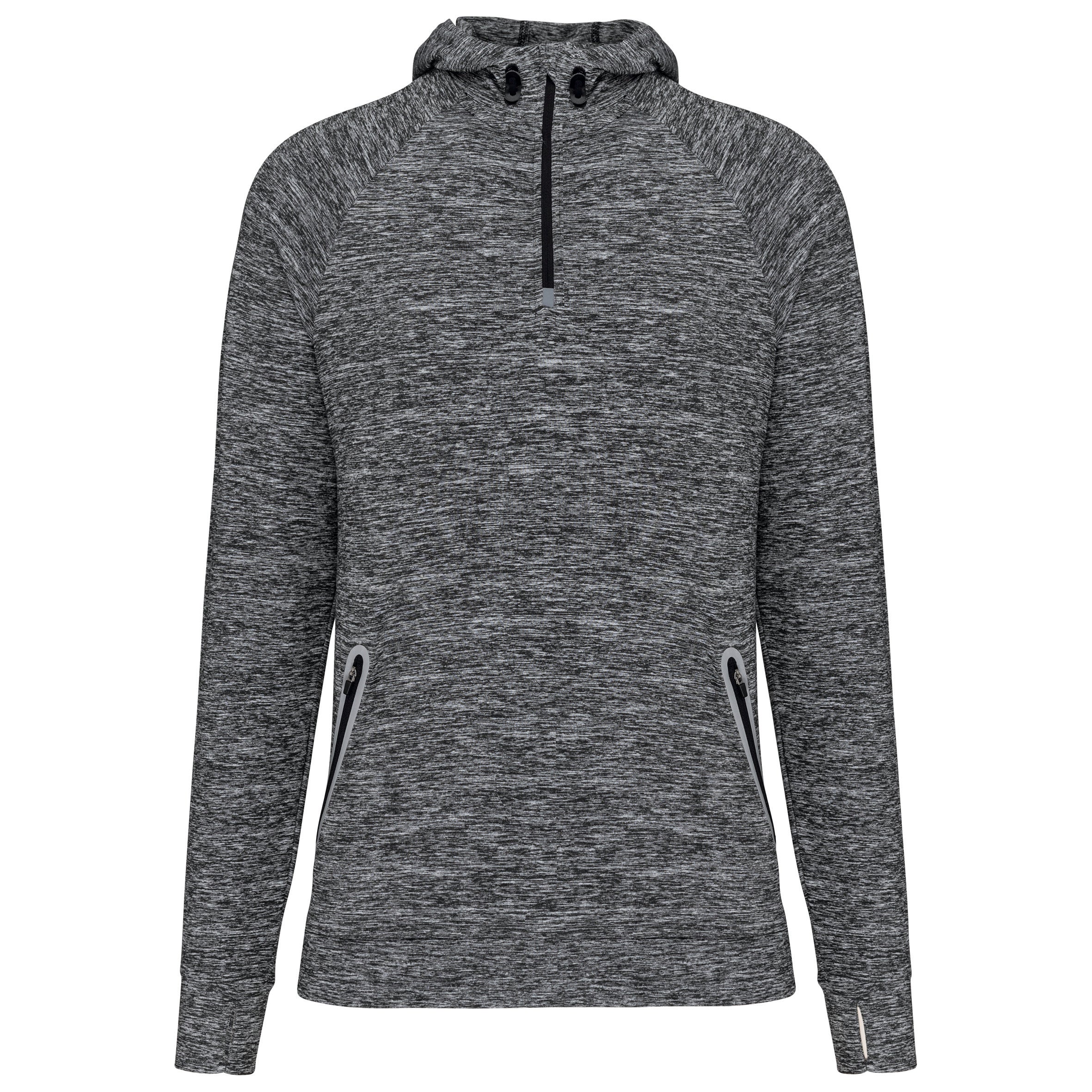 Unisex Sports 1/4 Zip Hooded Sweatshirt