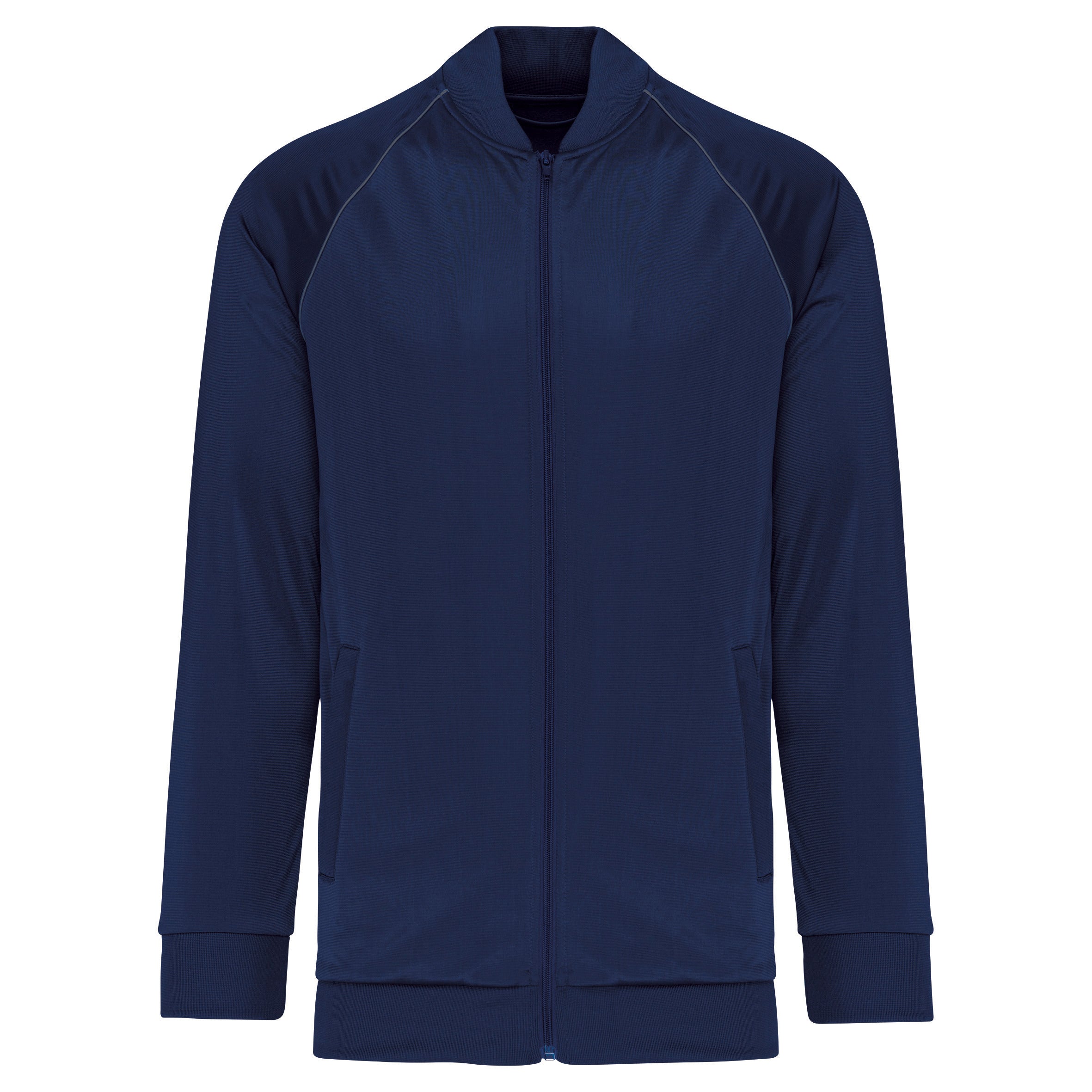 Zipped track jacket with unisex piping