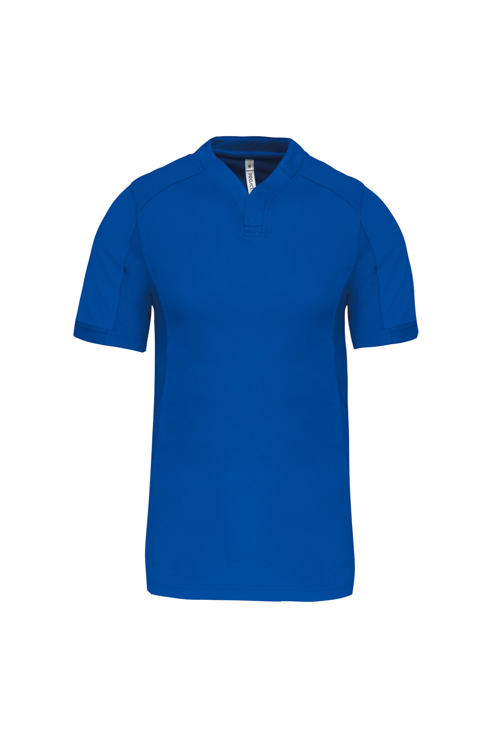 Unisex short-sleeved bi-material rugby shirt