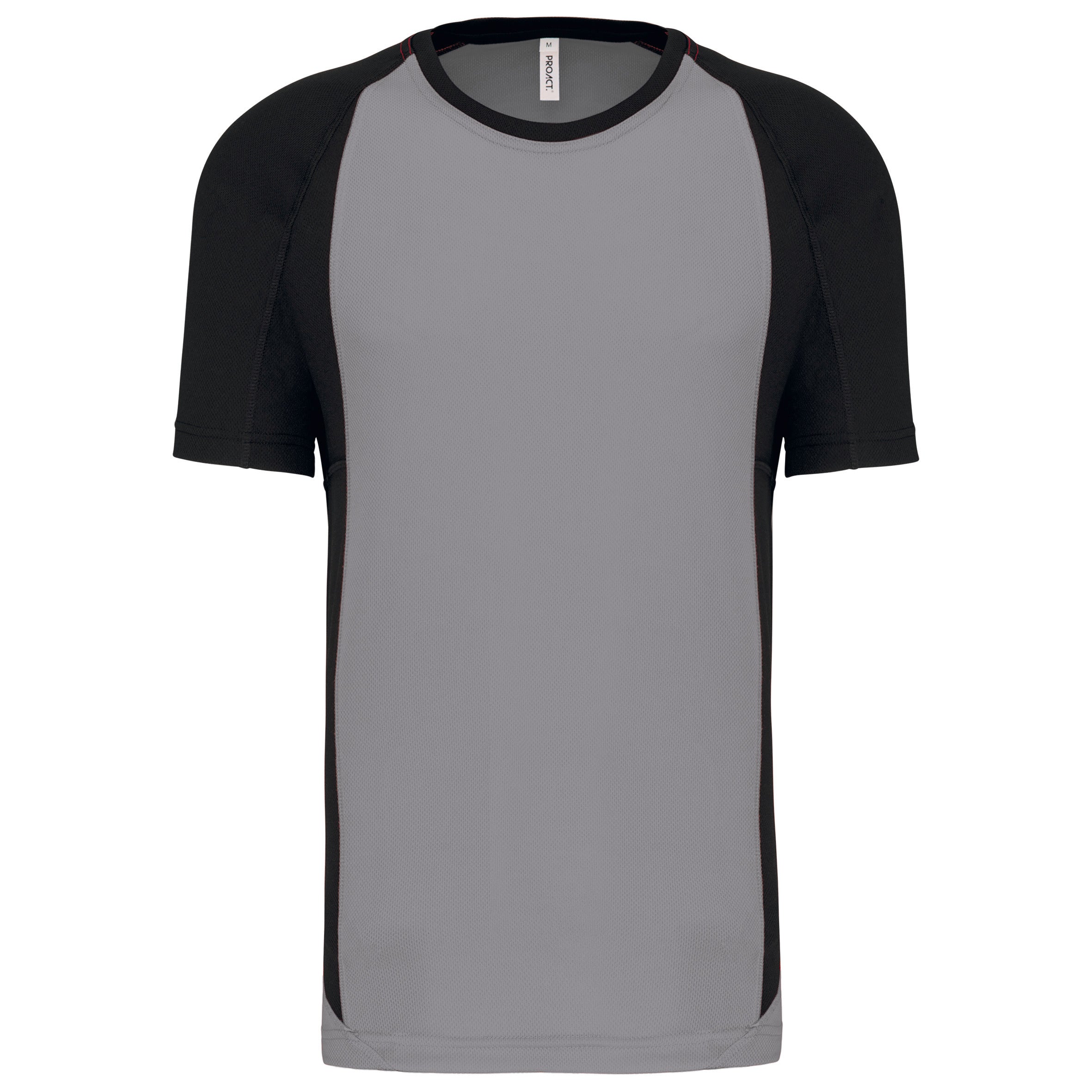 T-shirt de sport bicolore manches courtes unisexe