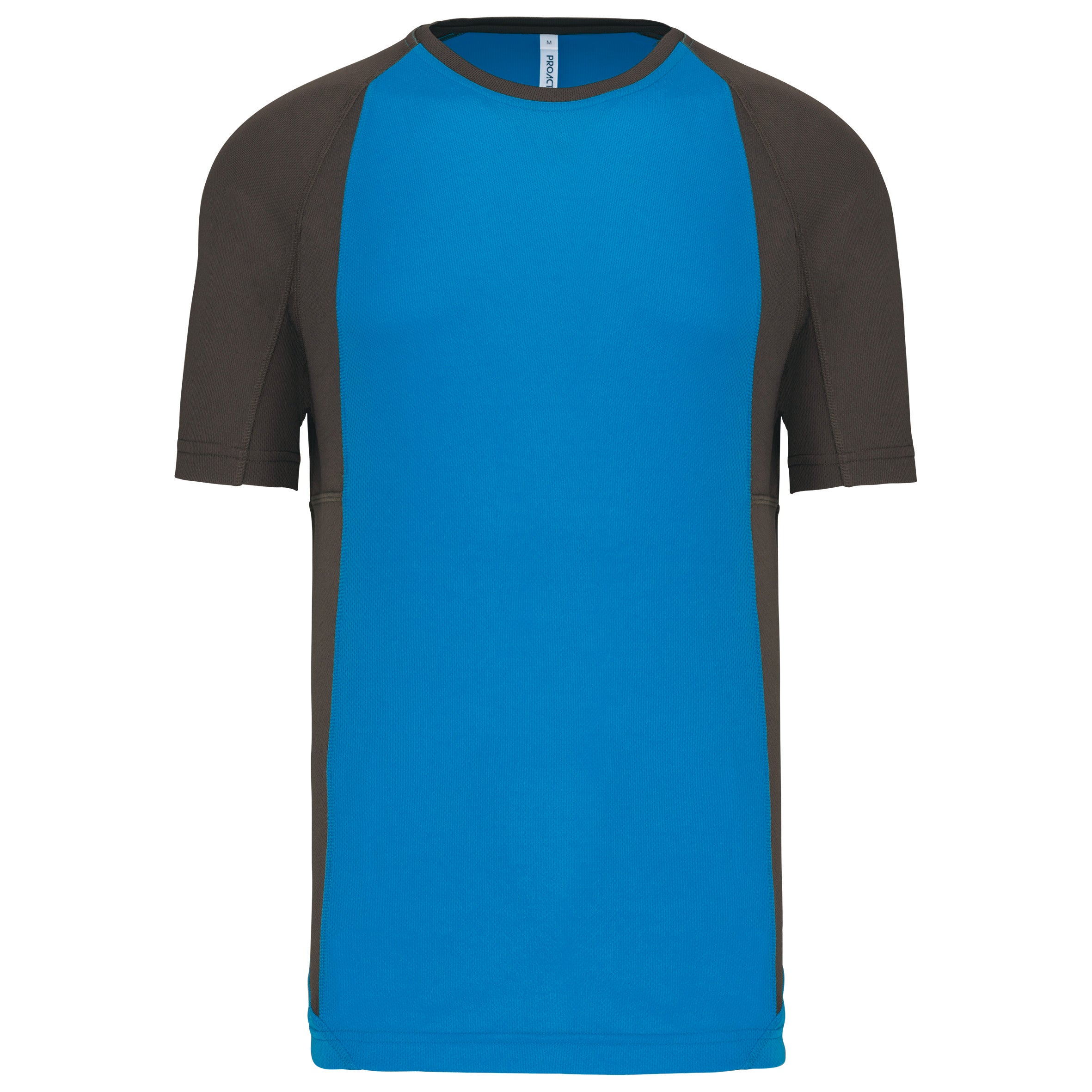 T-shirt de sport bicolore manches courtes unisexe