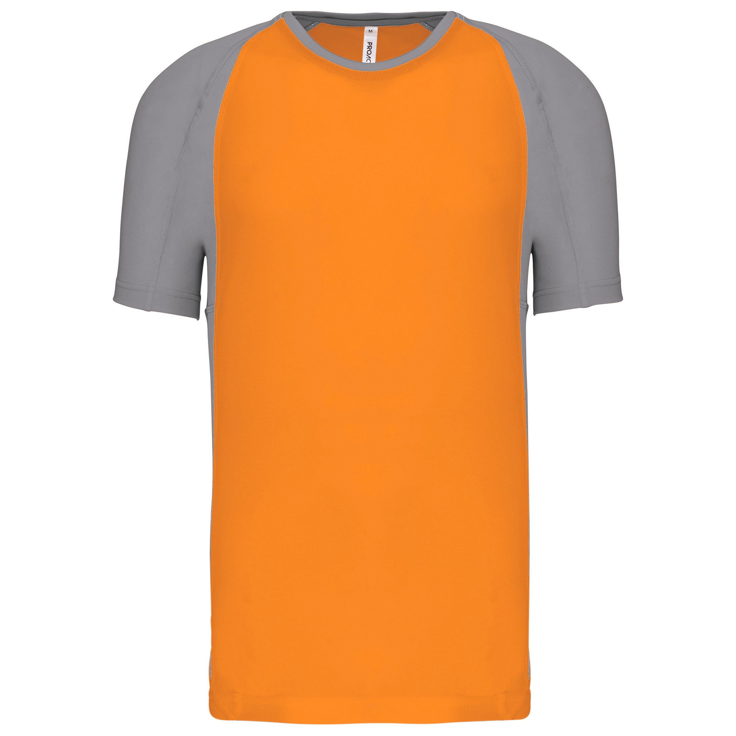 T-shirt de sport bicolore manches courtes unisexe