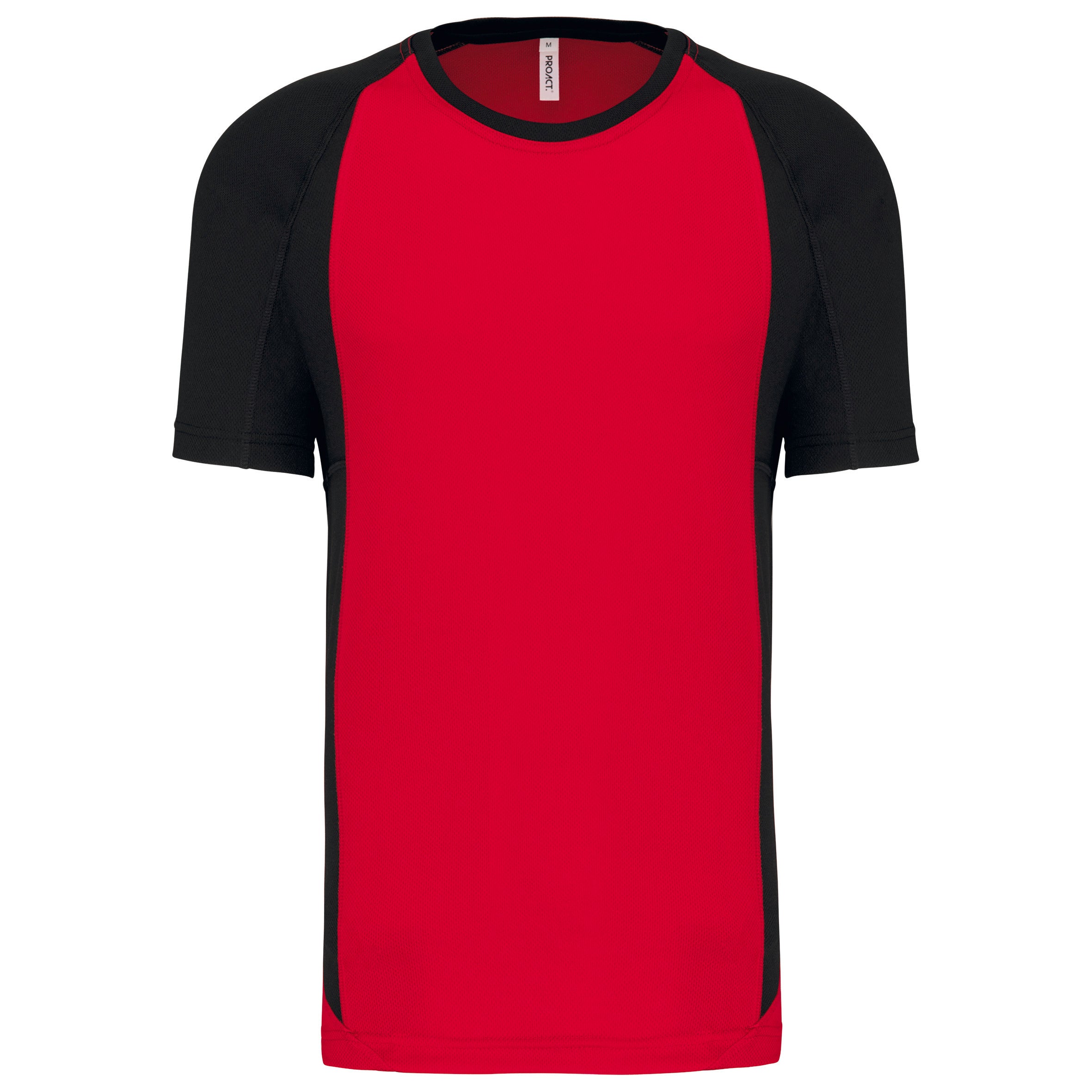 T-shirt de sport bicolore manches courtes unisexe