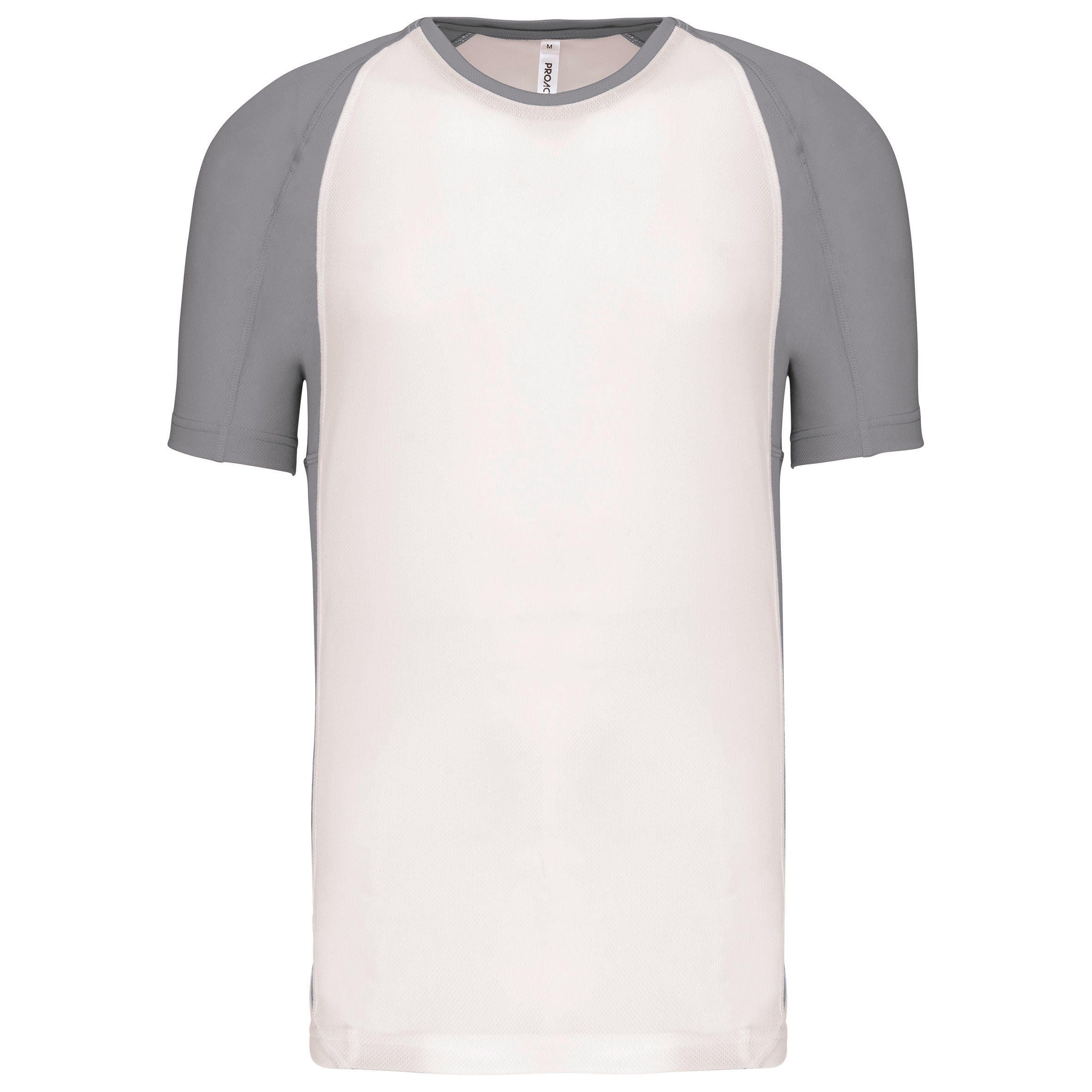 T-shirt de sport bicolore manches courtes unisexe