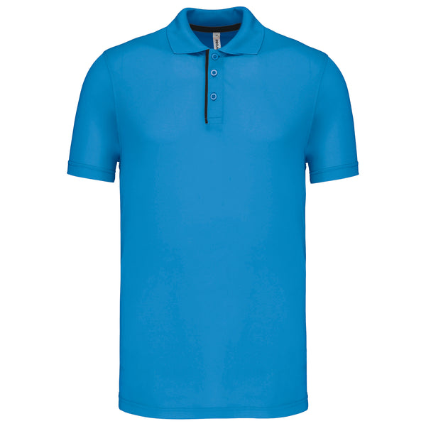 Short-sleeved sports piqué polo shirt