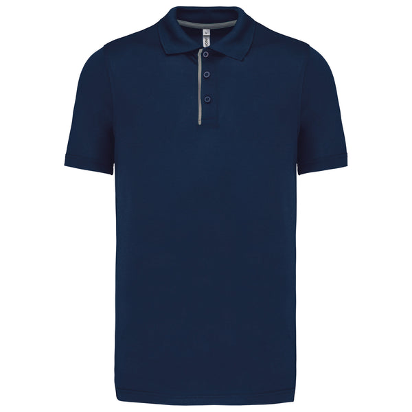 Short-sleeved sports piqué polo shirt