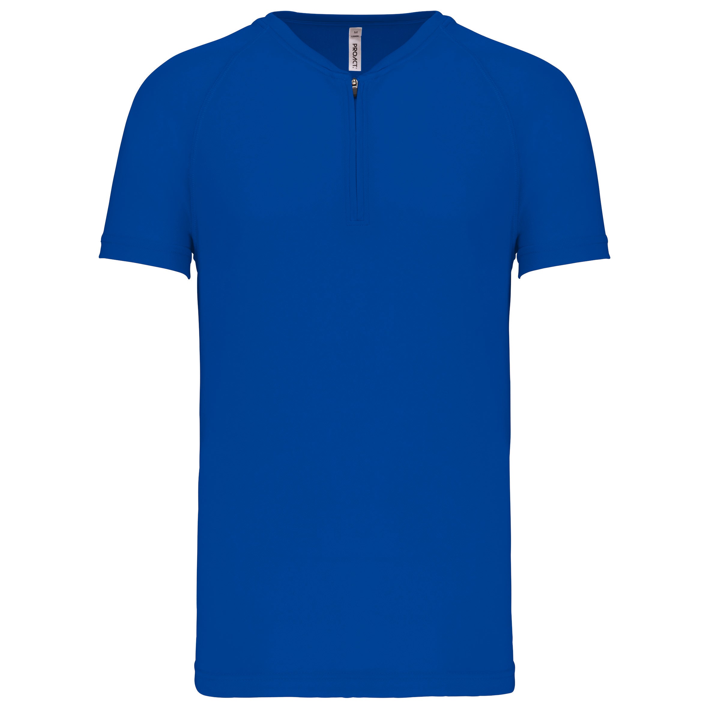 T-shirt 1/4 zip sport manches courtes unisexe