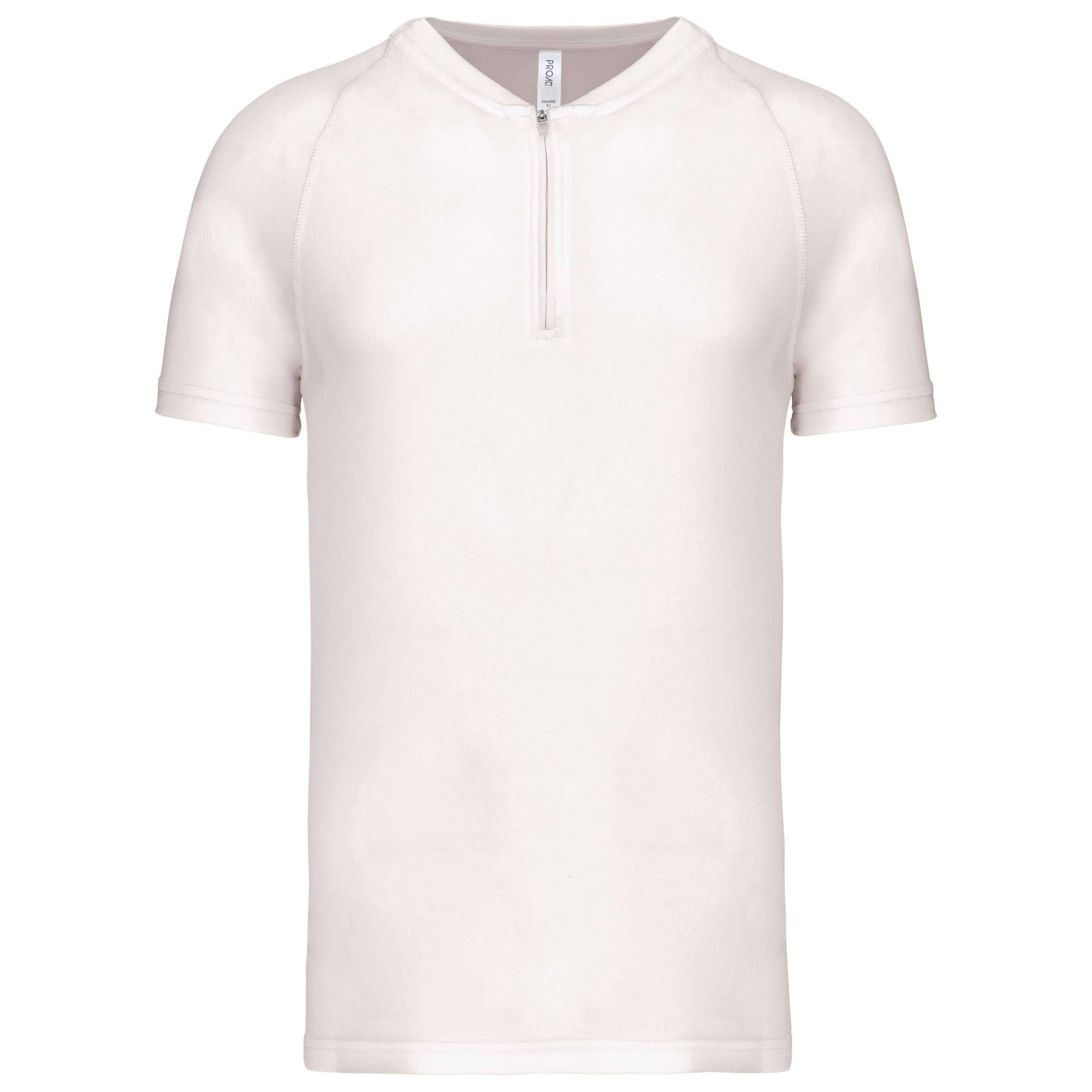 T-shirt 1/4 zip sport manches courtes unisexe