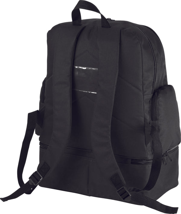 Sports backpack with rigid base