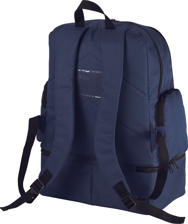 Sports backpack with rigid base