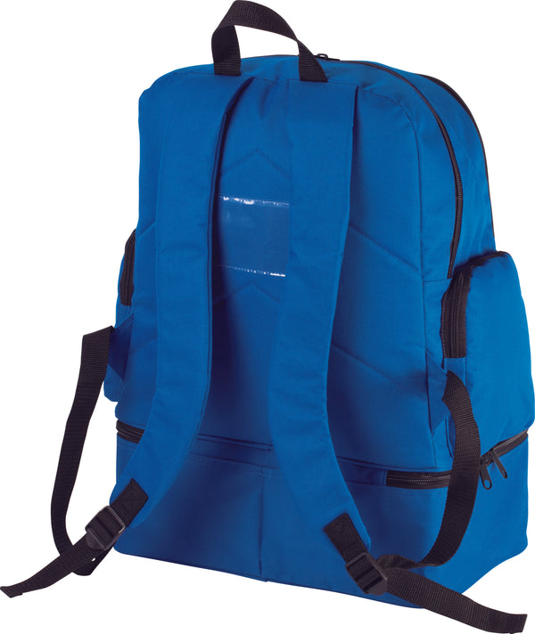 Sports backpack with rigid base