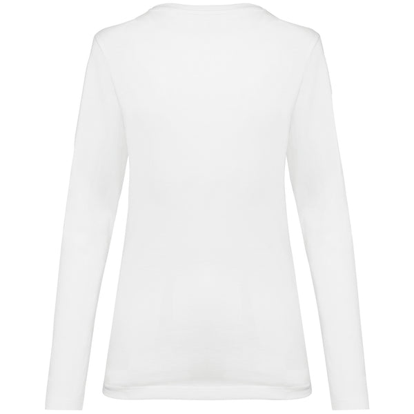 T-shirt Supima® col rond manches longues femme