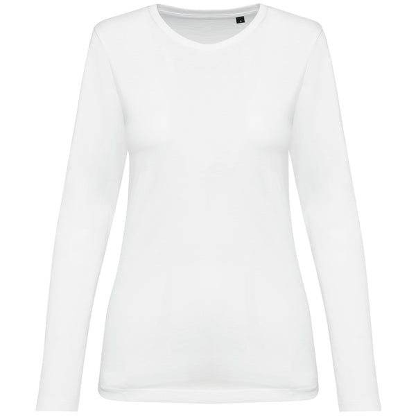 T-shirt Supima® col rond manches longues femme