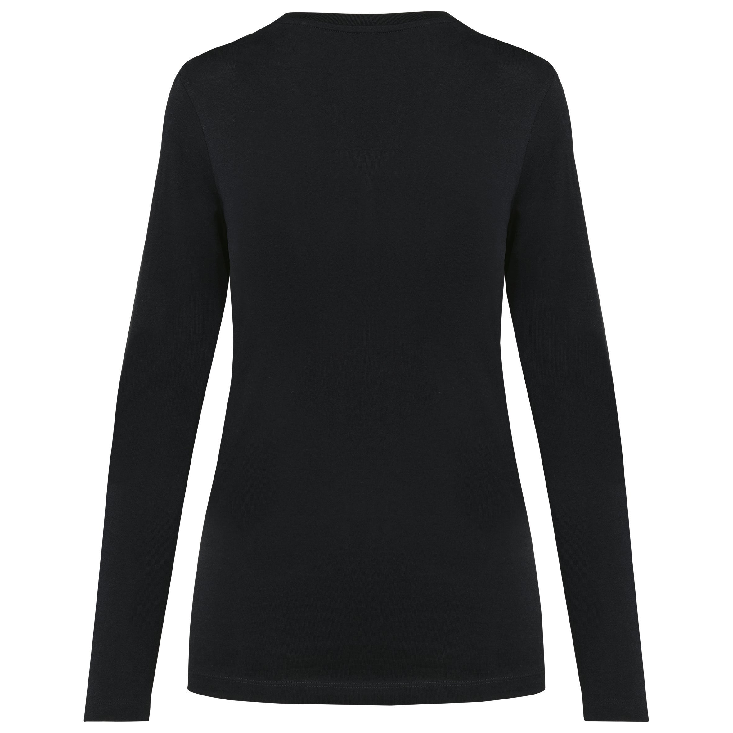 T-shirt Supima® col V manches longues femme