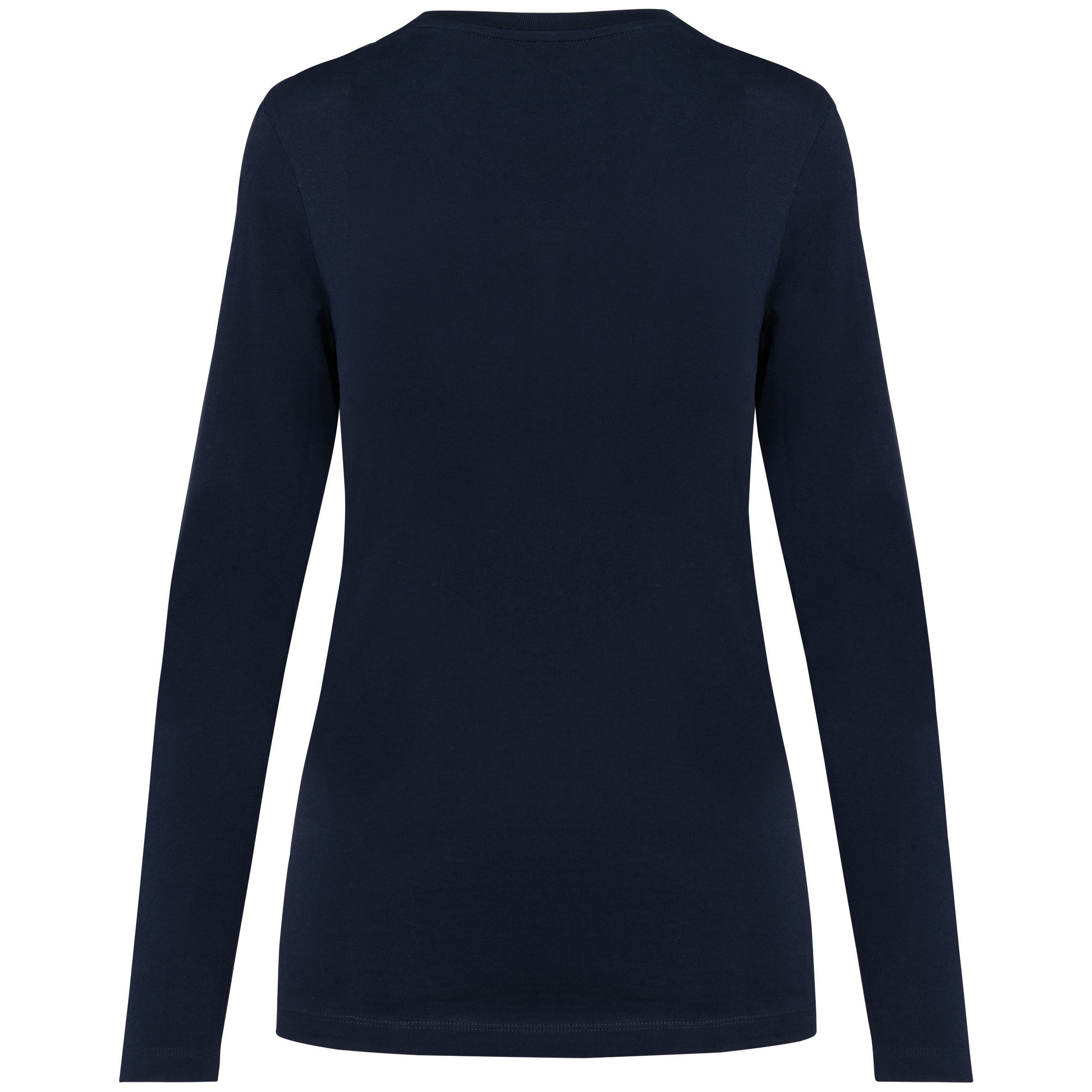 T-shirt Supima® col V manches longues femme