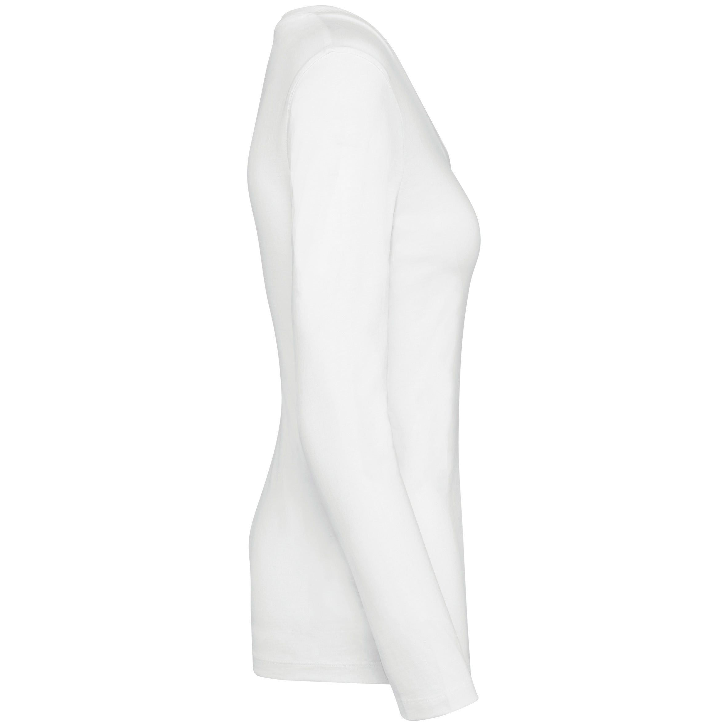 T-shirt Supima® col V manches longues femme