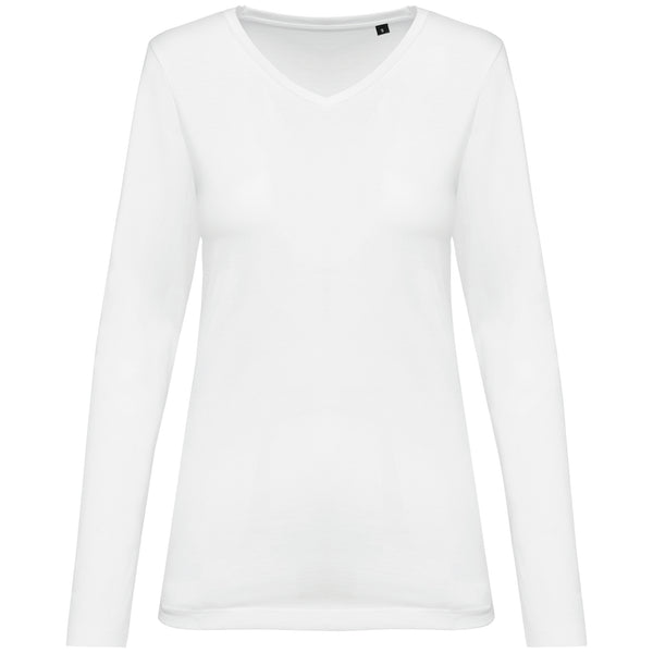 Supima® Women's Long Sleeve V-Neck T-Shirt