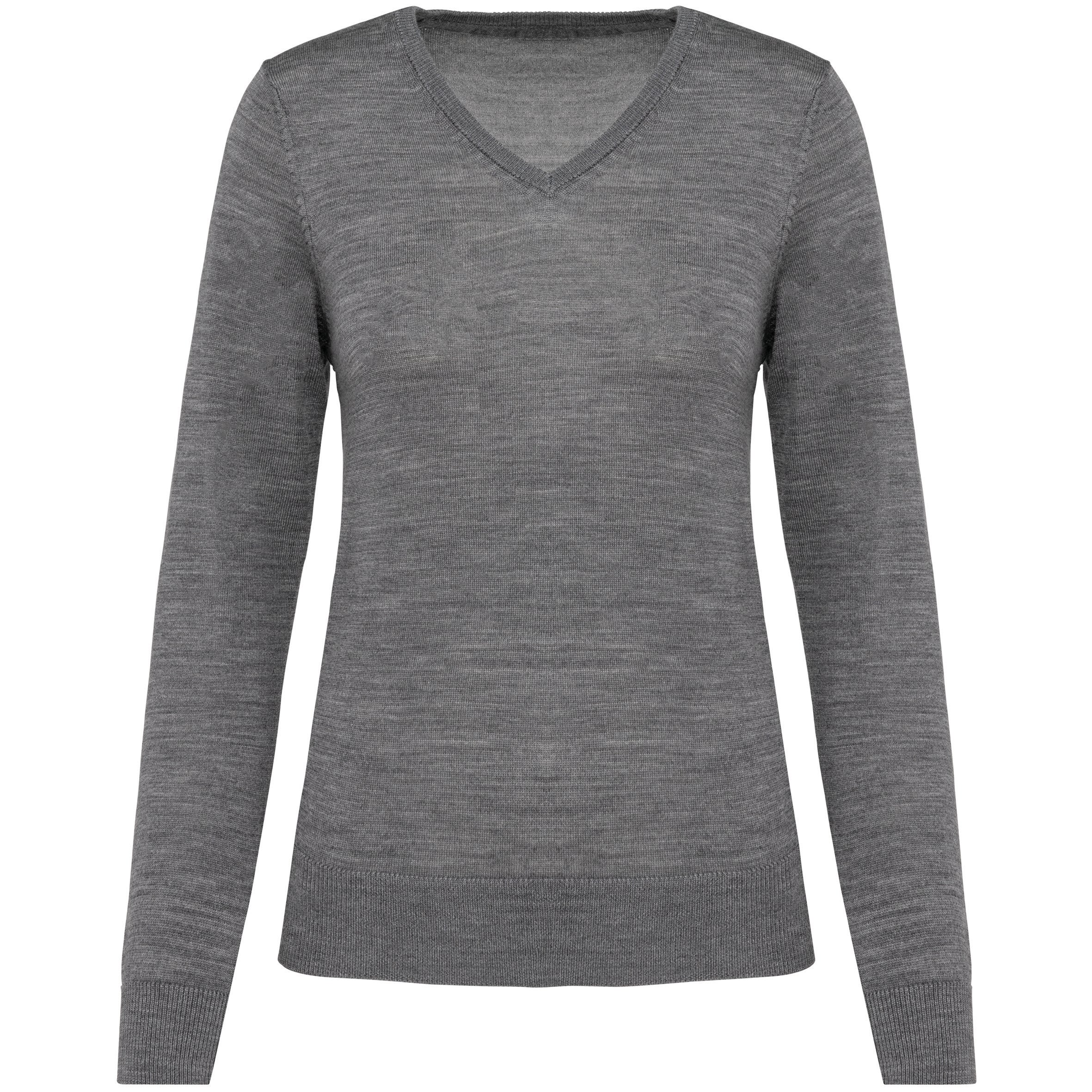 Pull Mérinos col V femme