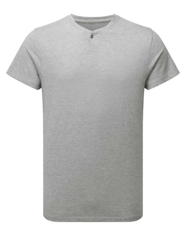 "Comis" eco-responsible men's buttoned-neck t-shirt