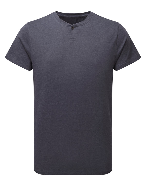 "Comis" eco-responsible men's buttoned-neck t-shirt