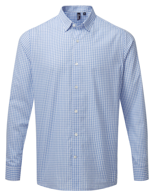 Large check gingham shirt