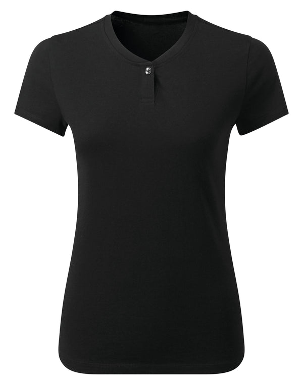 "Comis" women's eco-responsible buttoned-neck T-shirt