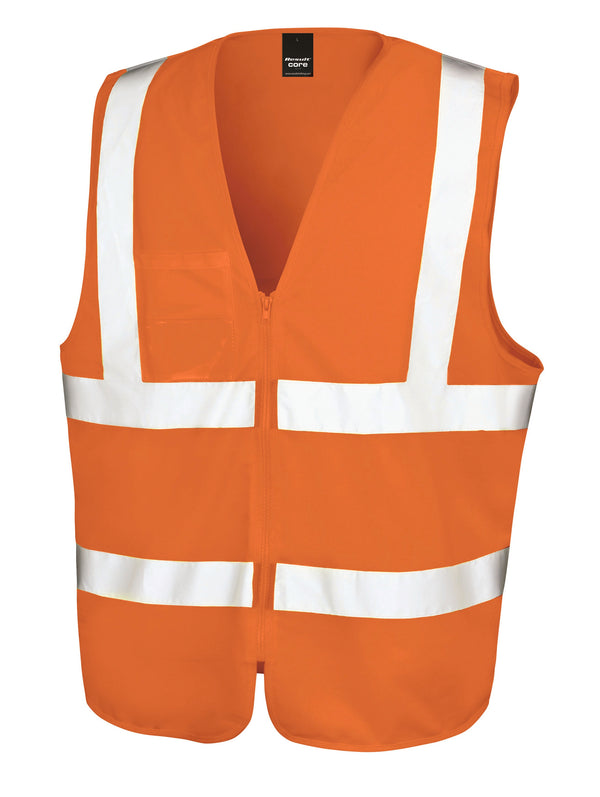 Zipped safety vest