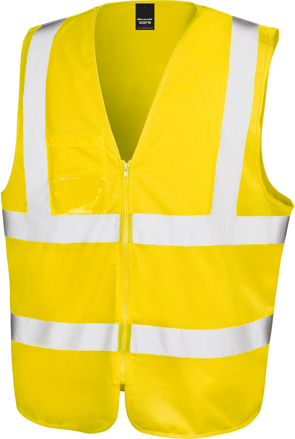 Zipped safety vest