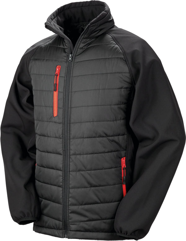 Veste softshell rembourrée black compass recyclée