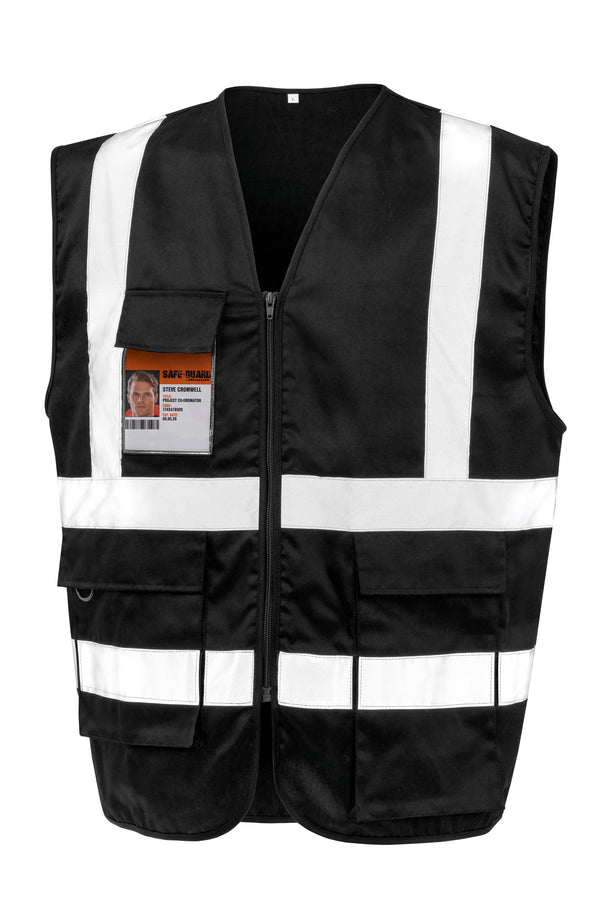 Zipped safety vest