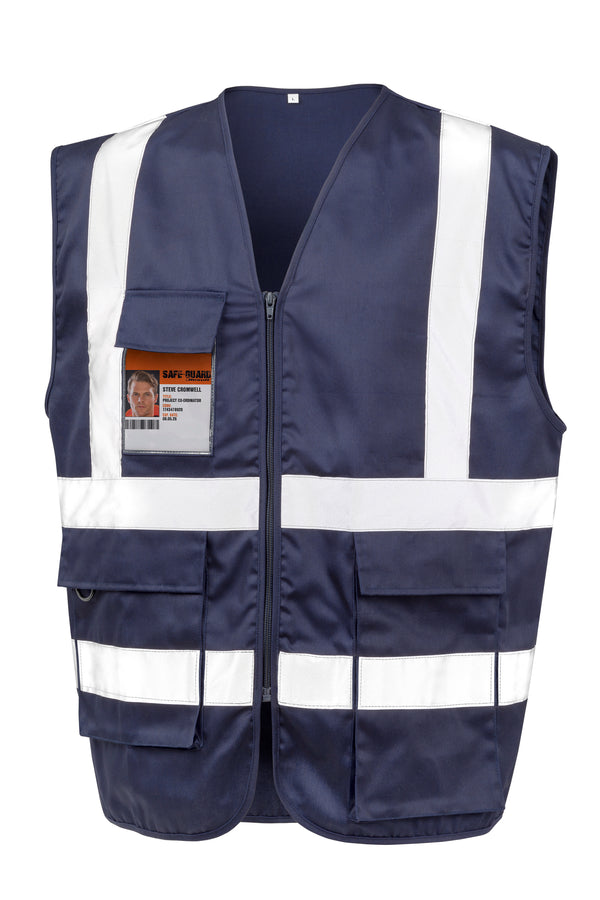 Zipped safety vest