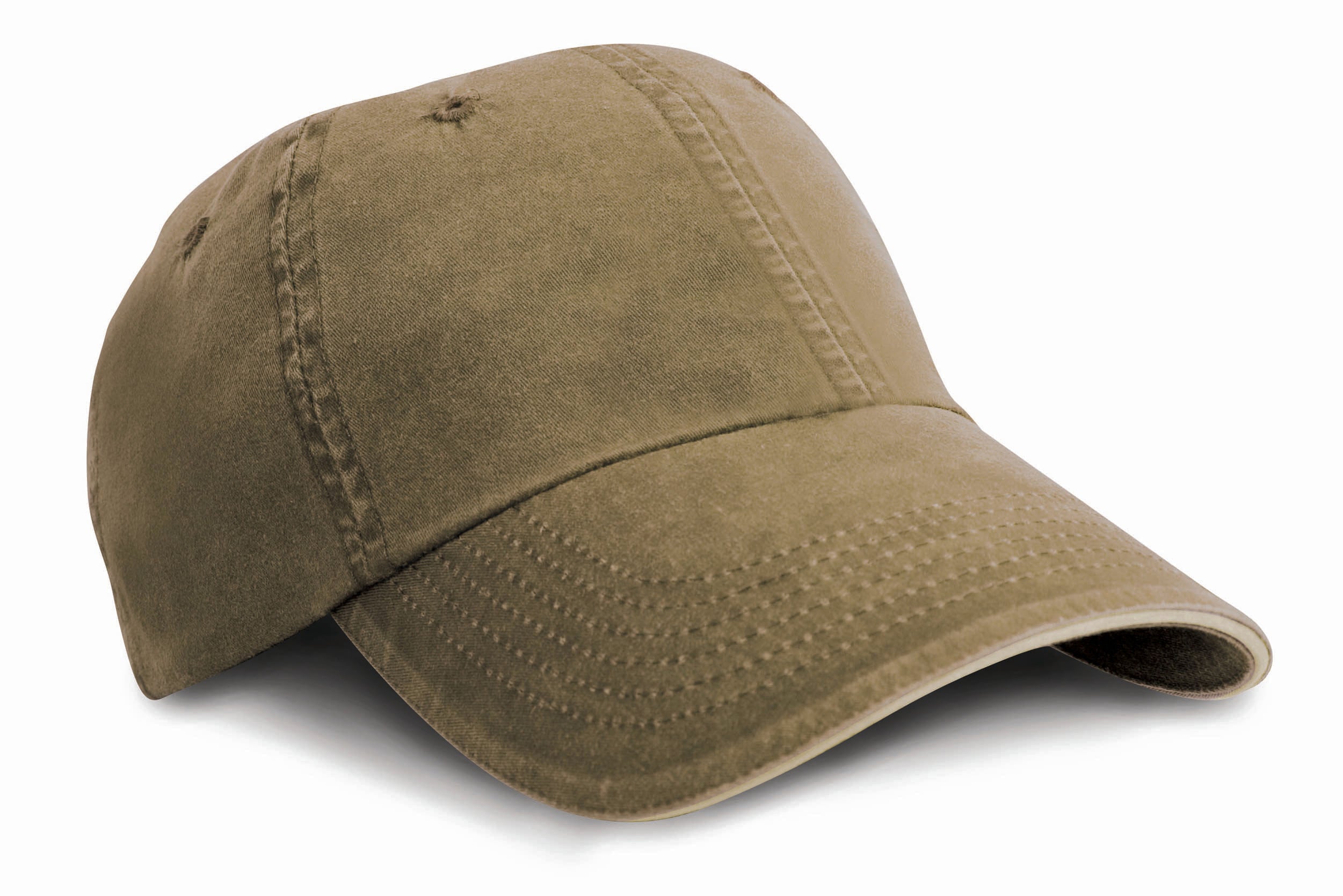 Casquette coton fine ligne lavé avec visière sandwich