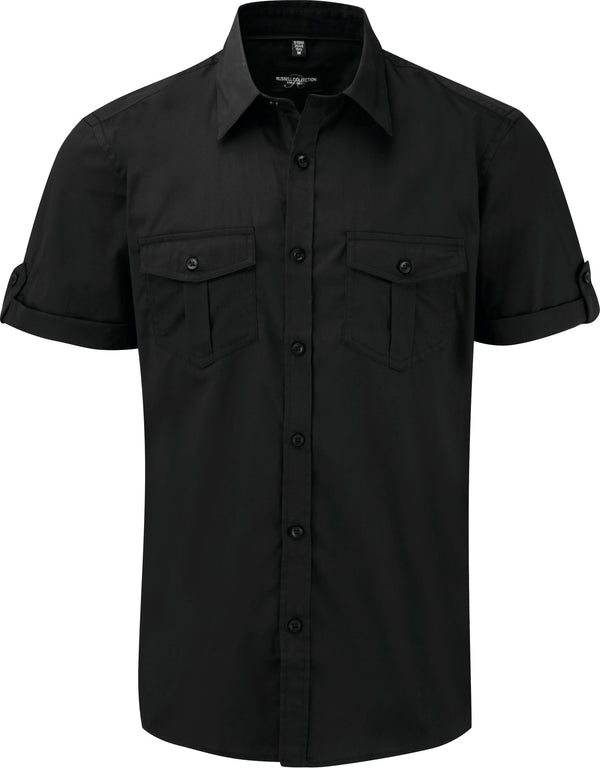 CHEMISE HOMME MANCHES COURTES TWILL ROLL-UP