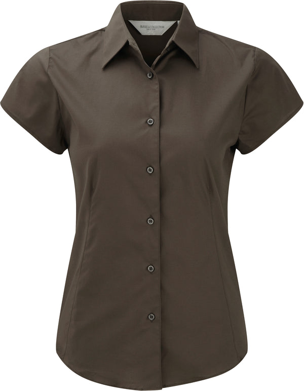 CHEMISE FITTÉE FEMME MANCHES COURTES