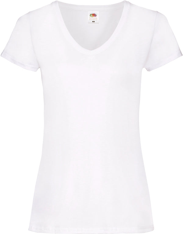 DAMES V-HALS VALUEWEIGHT T-SHIRT (61-398-0)