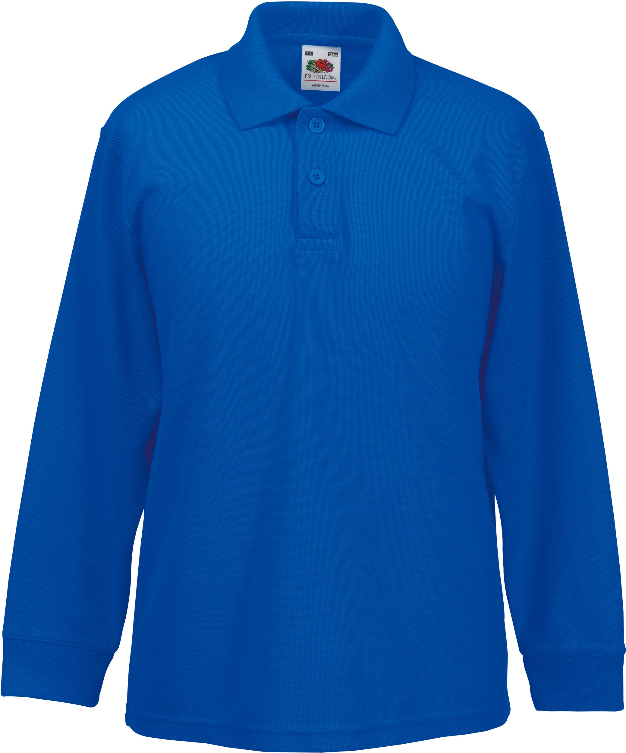Children's polo shirt 65/35 long sleeves