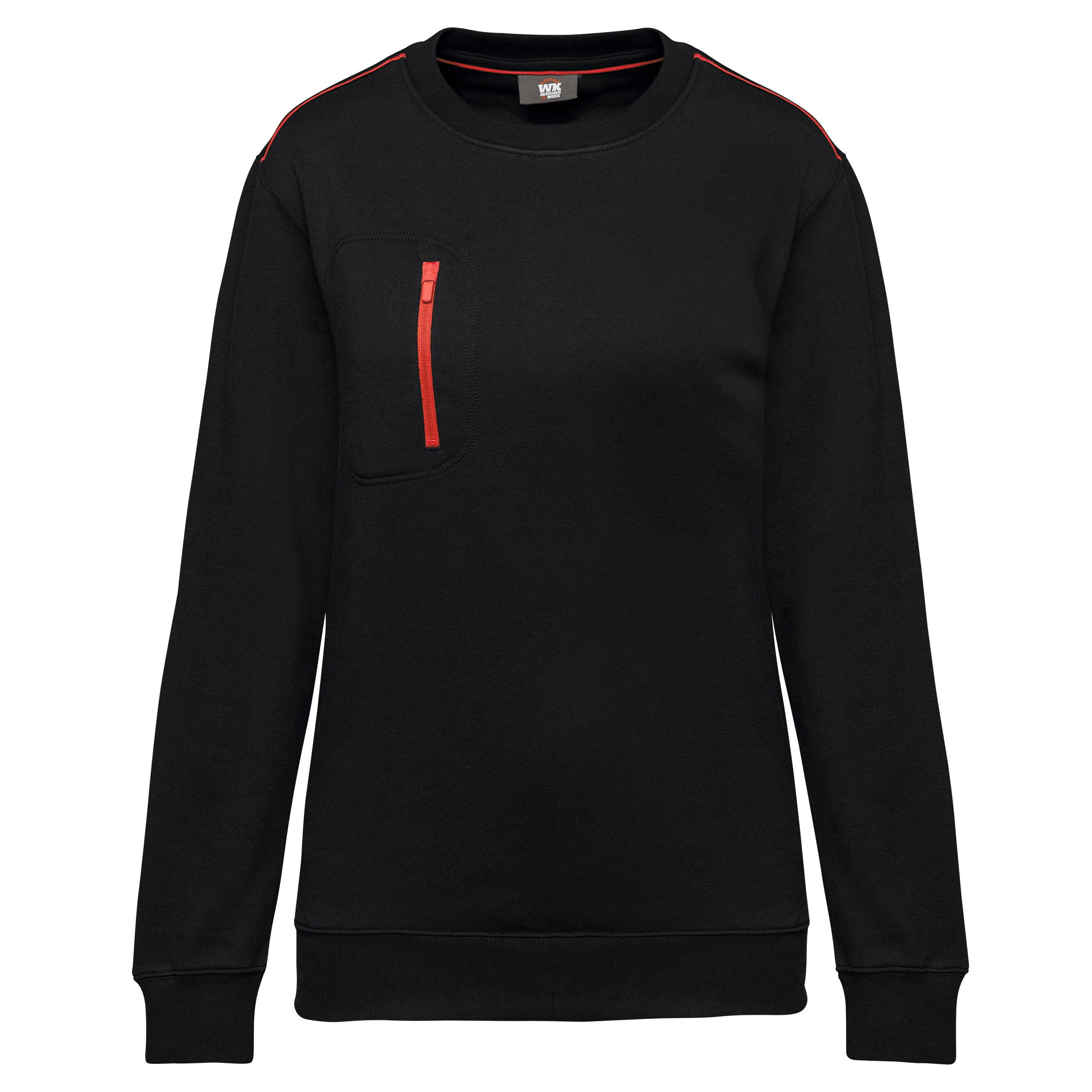 Sweat-shirt DayToDay zip poche contrasté unisexe