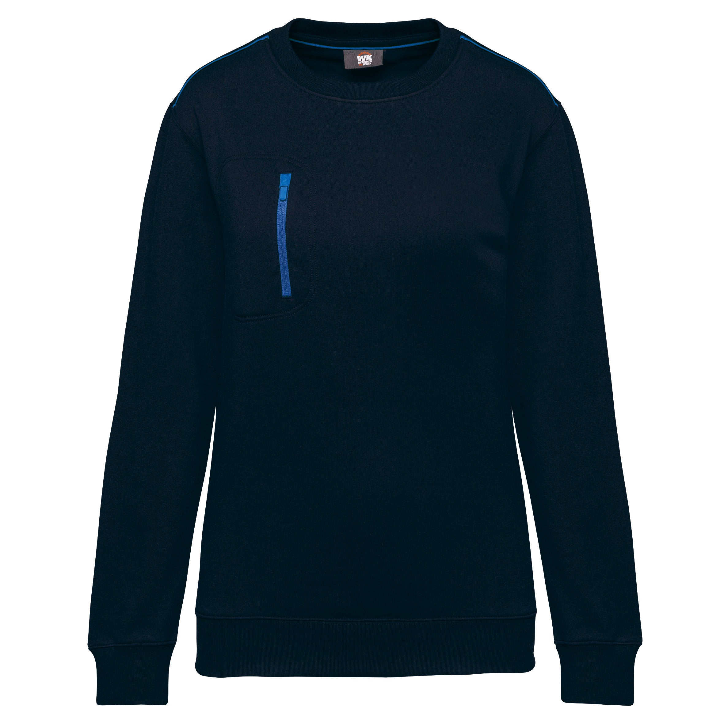 Sweat-shirt DayToDay zip poche contrasté unisexe