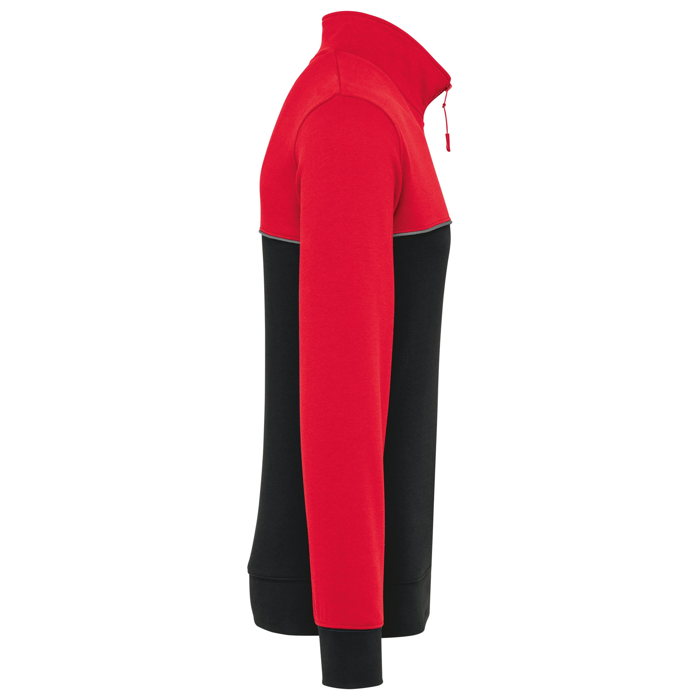 Unisex eco-responsible zip-neck sweatshirt