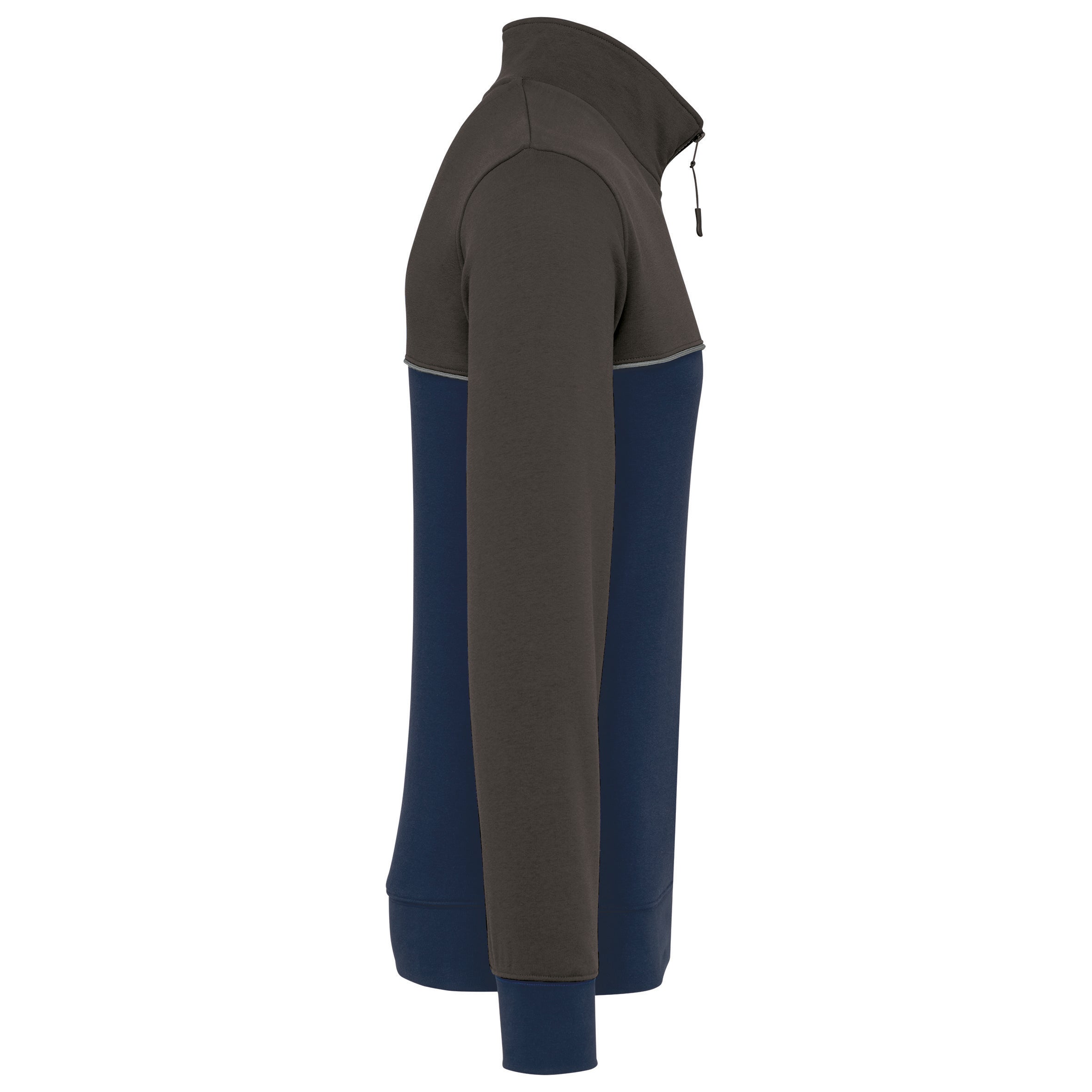 Unisex eco-responsible zip-neck sweatshirt