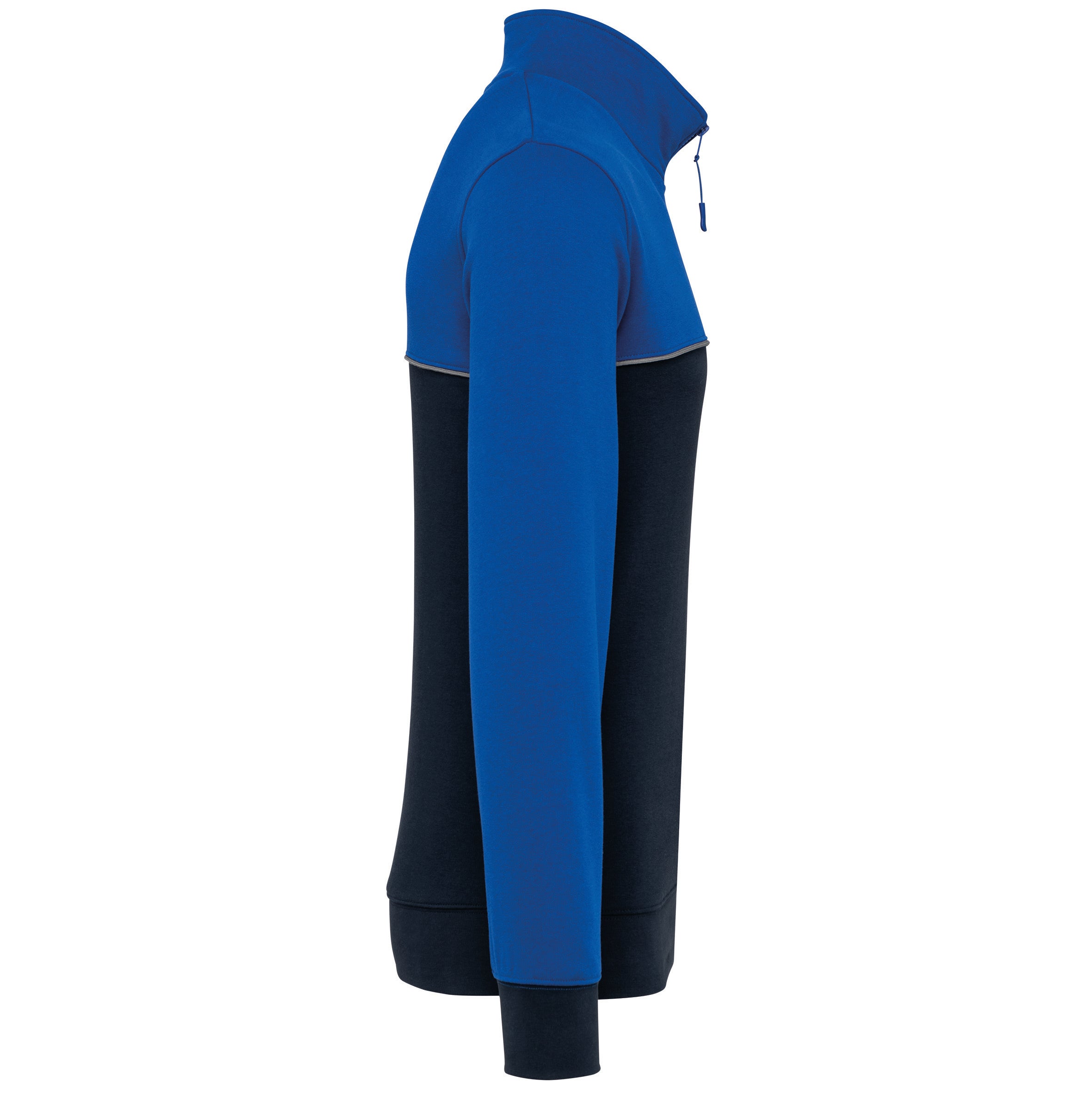 Unisex eco-responsible zip-neck sweatshirt